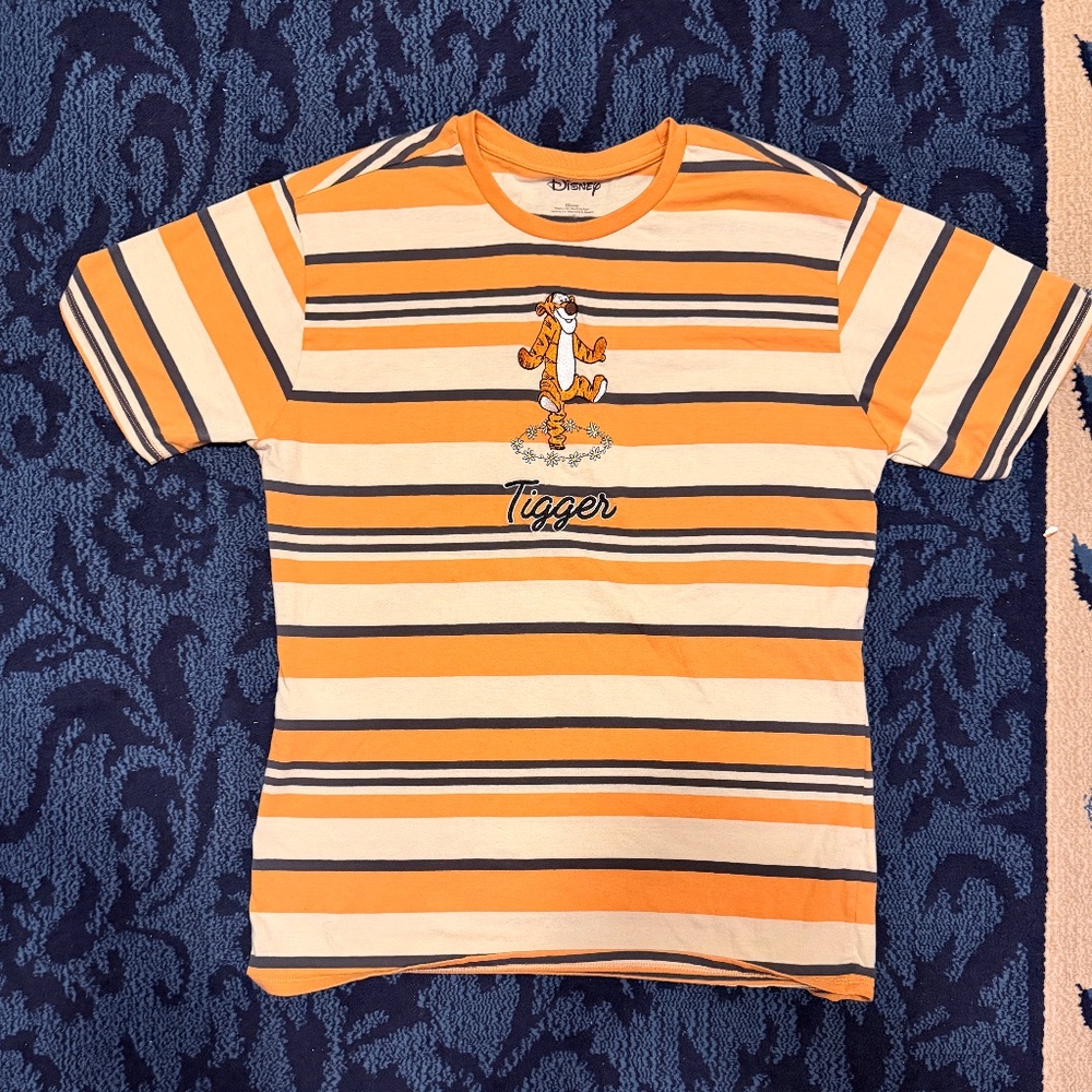 Disney Tigger Short Sleeve Striped Women’s T-Shirt